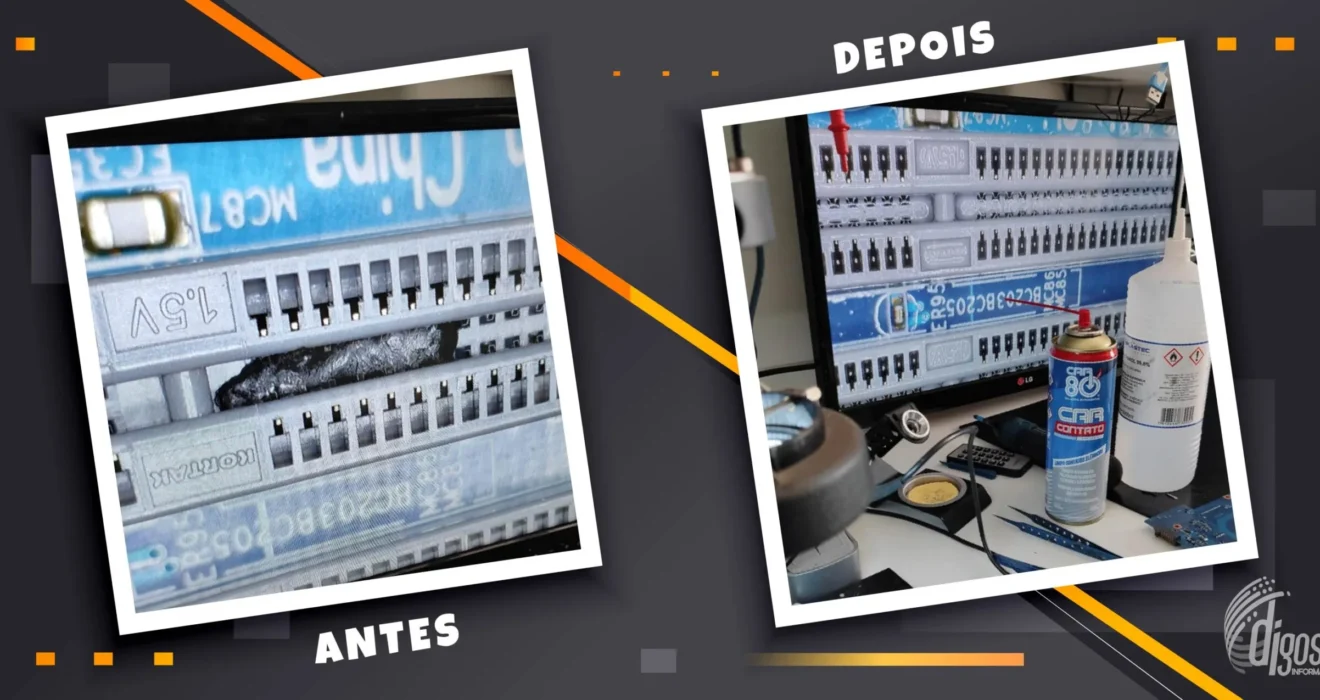 Consertamos placas mães e circuitos.